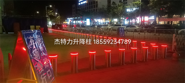 杰特力-电动升降柱夜间效果